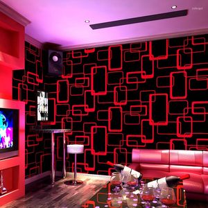 Fonds d'écran KTV Papier Peint Revêtement Mural 3D Stéréo Musique Bar Décor Flash Technologie Sens Gaming Room Papier Argent Vert Bleu Violet