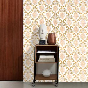 Fonds d'écran de luxe Damask Design auto-adhésif étagère tiroir doublure PVC comptoir doublure étagère protéger papier adhésif armoire autocollant