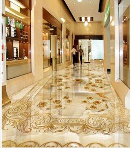Fonds d'écran en marbre Relief Golden Rose 3D Room Wallpaper Fond Planchers PO PO ADODHESIVE PVC ARAPER