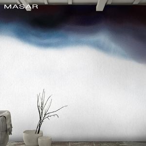 Fonds d'écran MASAR Encre Smudge Peinture Design Chinois Nuage Abstrait Art Mural Restaurant Chambre Fond Papier Peint Pénétration