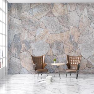Fonds d'écran moderne minimaliste irrégulière couleur pierre mur fond Mural pour salon chambre murs 3D papiers décor à la maison