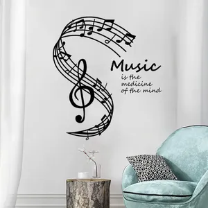 Fonds d'écran Musical Note Autocollants Salle de bain Sécrandes murales Fond d'écran pour chambre à coucher PVC DÉCOR HOME