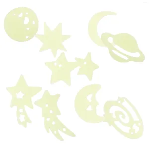 Fondos de pantalla Decoración de plantas Estrella que brilla en la oscuridad Pegatinas de techo Luna Estrellas para decoraciones Habitación espacial Niño