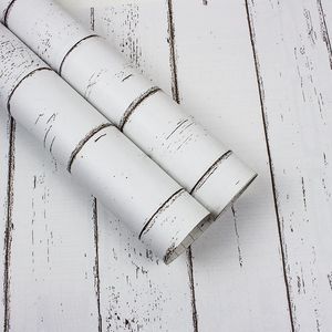 Papel tapiz blanco gris madera papel autoadhesivo 3d papel tapiz muebles extraíbles pegatinas de pared decorativas para la decoración del hogar de la habitación
