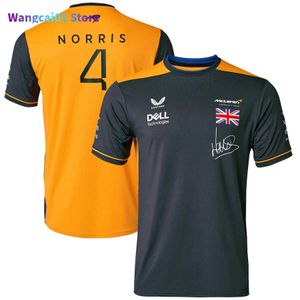 wangcai01 Camisetas para hombres McLaren F1 Camisetas Hombres Mujeres Fórmula Uno Equipo Ropa Lando Norris Racing Car Moda Verano O Cuello Niños Camisetas Jersey 0306H23