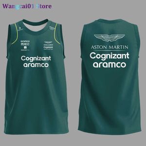 wangcai01 Débardeurs pour Hommes Aston Martin F1 Team 2023 Été Nouveau Gilet Pilote de Course de Formule 1 Alonso Nouveau Design Sport pour Hommes Débardeur à séchage Rapide 0323H23