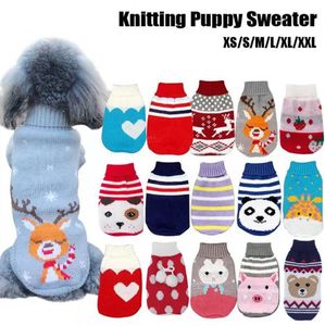 Ropa cálida para perros, ropa para perros pequeños y medianos, suéter de punto para gatos, ropa para mascotas para Chihuahua, Bulldogs, disfraz de cachorro, abrigo de invierno C1208