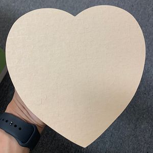 Warmhome6 Sublimación Corazón en blanco Rompecabezas DIY Rompecabezas Productos de papel Corazones amor Forma Transferencia Impresión Espacios en blanco Consumibles Juguetes para niños Regalos