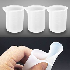 Tasses à mesurer en silicone sans lavage Outils de bricolage faits à la main avec tasses graduées de 100 ml ml LK001130