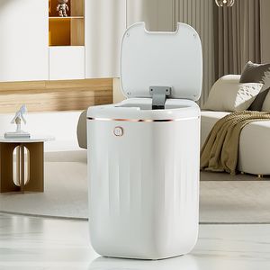 Waste Bins 20/24L Intelligent Garbage Bin with Automatic Waterproofing Electric Large Capacity Waste Kitchen Bathroom Toilet Automatic Sensor Garbage 230412