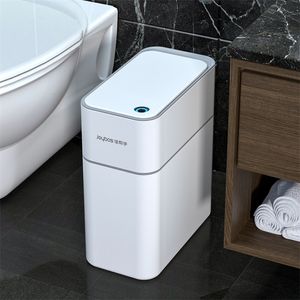 Waste Bins Smart Trash Can Automatic Bagging Garbage Bin Bathroom Waterproof Narrow Smarttouch Slit Trash Bucket Wastebasket Bucket Garbag 230607