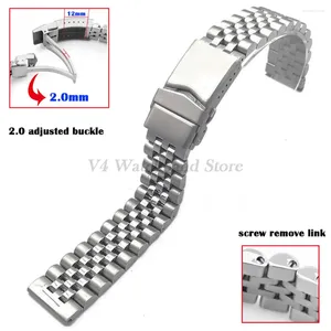 Bracelets de montre 20 22 24mm Bracelet en acier pour eau fantôme jubilé plongée bracelet de montre vis retirer lien sangle allonger boucle solide