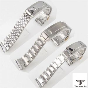 Bandas de reloj 20 mm Oyster Jubilee Style Strap Banda de vigilancia 904L Pulseras de acero inoxidable Piezas de repuesto cepilladas Sistema de bloqueo de deslizamiento pulido261M