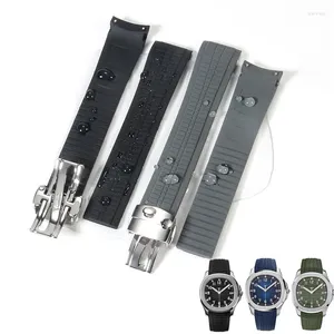 Bands de montre Bracelet de sangle de caoutchouc 21 mm Faire pour la grenade 5164 5167 Case avec déploiement