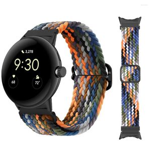 Bracelets de montre pour Google Pixel, Bracelet en Nylon élastique réglable, chaud et confortable, remplacement arc-en-ciel