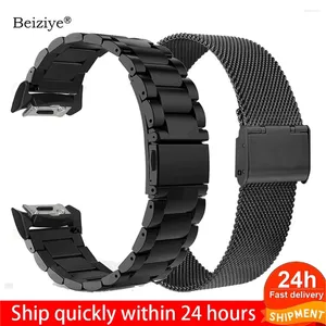 Bracelets de montre Beiziye Bande intelligente en acier inoxydable pour Samsung Gear S2 SM-R720 SM-R730 avec connecteur adaptateur Bracelet de sport en métal