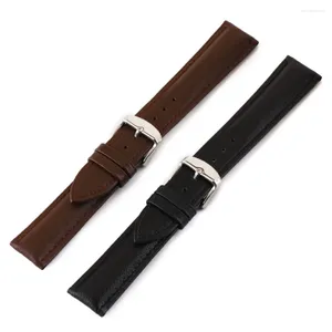 Bracelets de montre Bande de cuir à motif Nappa marron noir avec accessoires de barre à ressort en gros 12 mm 14 mm 16 mm 18 mm 20 mm 22 mm 24 mm