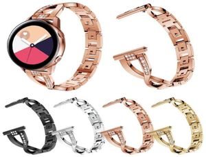 Bandas de reloj Fashion X Type Style Diamond Bracelet para Galaxy Active 2 1 Band Metal Link Strap 42 mm46mm6740554