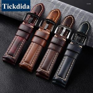 Watch Bands High Quality Getine Leather STRAP 20 mm 22 mm 24 mm Watchband Release Men Women Band pour Huawei GT 4 46mm