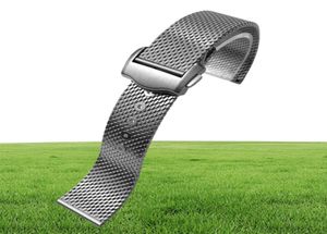 Bands de montre Bandle de chaîne en acier en titane de haute qualité pour Omega 007 Seamaster Diver 300 Watch Band Remplacer Milanese Inoxydless B7769003