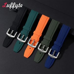 Bracelets de montre bracelet en caoutchouc de Silicone à dégagement rapide 20mm 22mm bracelet de montre de sport noir vert Orange bleu bracelet Bracelets 231109
