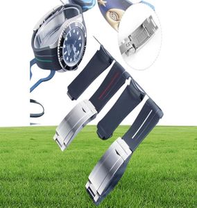 Bandas de reloj RLX Glidelock especial de goma para pulsera GMT Submarine 20 mm Oyster Oyster Flex Explorer Fit 169mm Hebilla3086055