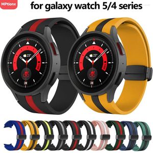 Watch Bands Silicone Strap For Samsung Galaxy 5 Pro 45mm 6 4 44mm 40mm Magnetic Buckle Band Classic 43 47mm