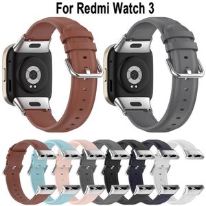 Bandas de reloj Soft PU Leather Smartwatch Strap para Redmi Watch 3 Mi Lite Women Men Garras de reemplazo Pulsera de banda de reloj 230814