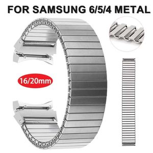 Bands de montre Le groupe élastique métallique adapté à Samsung Galaxy 6 5 Pro 4 Classic 42mm 46mm Watch Strap convient à Samsung Galaxy 6 4 5 44mm 40mm Q240510