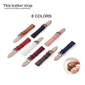 Bands de montre Ultra Thin Grinerhe Le cuir Watch Band Bandle 12 mm 14 mm 16 mm 18 mm 20 mm 22 mm Bandon Soft Cow Cow Hide Strapsl2404