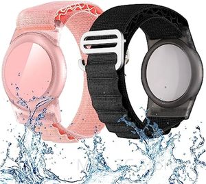 Bracelets de montre Bracelet étanche pour AirTag pour enfants Bracelet en nylon pour AirTag Bracelet de montre anti-perte réglable GPS Tracker Cover 231115