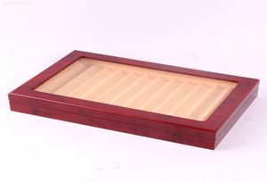 Boîtes de surveillance Boîte à stylo Organisateur en bois 12 bâtons Boîte d'affichage en bois en bois Boîte de rangement de papeterie Tissu de luxe haut de gamme et SCRATC4784390