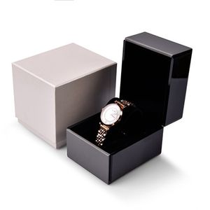 Cajas de reloj, venta al por mayor, caja de exhibición de cuero, pulsera, joyería, organizador de almacenamiento de regalo para hombre, caja mostrada, 10x8,5x8,5 cm, reloj