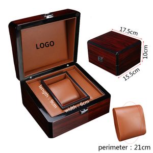 Cajas de reloj Estuches Vino Tinto Pintura para hornear Caja de reloj de pulsera de madera Brazalete Caja de almohada de cuero Almacenamiento Reloj Titular Reloj Caja de regalo Venta al por mayor Personalizada 230727