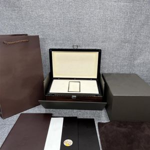 Watch Boxs Fournisseur d'usine Brown avec carte de papiers en bois en bois d'origine peut Watch de personnalisation