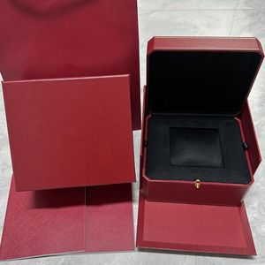Boîtes de montres, fournisseur d'usine, vente en gros, luxe Original, velours rouge noir, avec livret et carte, étui cadeau personnalisé