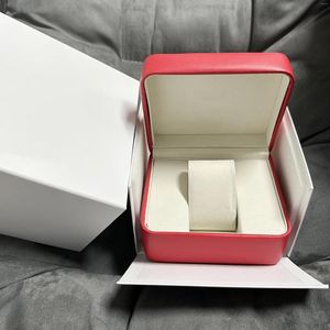 Boîtes de montre Factory Wholesale Luxury OMG Red Pu Leather Boîte avec livret et sac peut CARTES CARTES CARTES CADEAUX