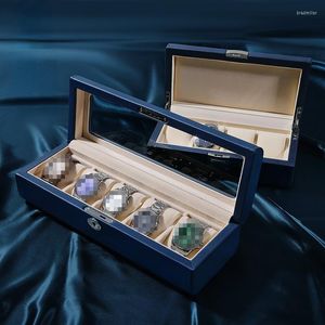 Cajas para relojes Caja de almacenamiento para múltiples relojes Colección mecánica a prueba de polvo con cubierta