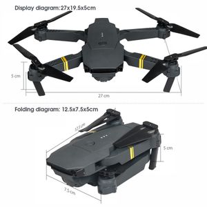 5x Résistance aux chocs Poche pliable Mini E58 Télécommande de drone avec caméra 1080p HD 4K FPV Quadcoptère WiFi retour auto selfie avec long temps de vol