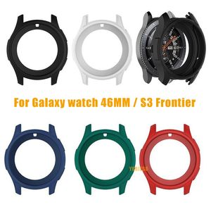 Housse de montre en Silicone souple, cadre de protection, pour Samsung Galaxy Watch 46mm Gear S3 Frontier