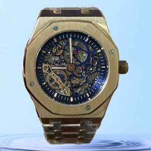 Reloj Hombre de alta calidad Movimiento automático 42MM Esqueletos Dial 904L Correa de acero inoxidable Cristal de zafiro Orologio di Lusso Montre de Luxe para regalos