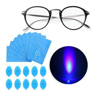 Kits de réparation de montre 10 Set carte de Test Anti-lumière bleue générateur bleu lunettes lentille Kit de détection d'accessoires UV réutilisable