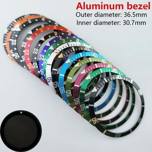 Kits de réparation de montres, Inserts de lunette en aluminium de 36.5mm, accessoires, diamètre extérieur intérieur de 30.7mm