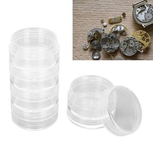 Kits de réparation de montre boîte de rangement de pièces à 5 couches pour accessoires de pièce de mouvement de vis support de boîtier acrylique conteneur transparent