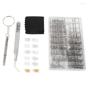 Kits de réparation de montre vis de taille assortie pour horloge lunettes opticien horloger pièce outil