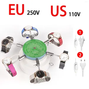 Kits de réparation de montres, outil professionnel Standard US/EU 110/250V, 6 bras, Test automatique, Machine de test Cyclotest, horloger