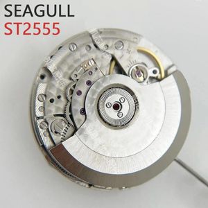 Kits de reparación de relojes Seagull ST25 Serie ST2555 Movimiento mecánico automático con rueda de fecha negra Mecanismo de modificación 3.0 Subdial de las 9 en punto