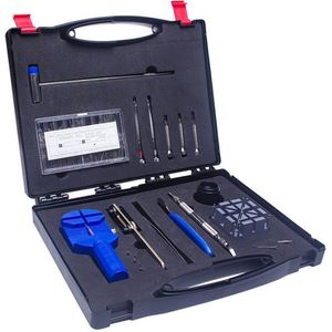 Kit d'outils de réparation de montres Boîte d'horloger Set Back Case Cover Opener Remover Pin Band Spring Bars Strap Link Pins Steel Tool men Ladie222o