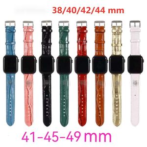 Bracelets de montre Garde 42mm Bandes 38mm 40mm 44mm pour Bracelet Apple Iwatch Série 6 3 4 5 SE 7 Bracelet de Montre Bracelet en Cuir Or Hommes Femmes Mode