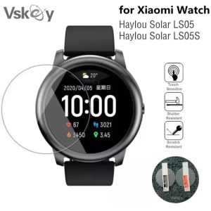 Relojes 100 Uds Protector de pantalla de reloj inteligente para Xiaomi Haylou Solar Rt Ls05s Ls05 película protectora de vidrio templado antiarañazos redondo